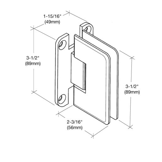 Puebla Series™ Shower Door Hinges